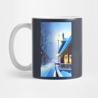 A Winter Snowfall at Christmas Mug